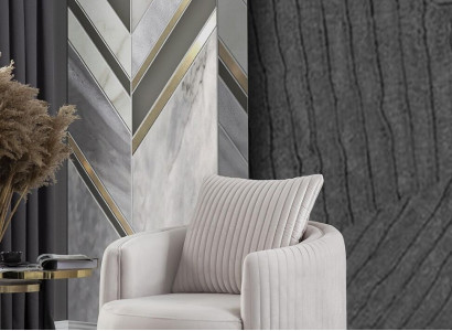 Luxus Sessel Weißer Einsitzer Wohnzimmermöbel Polyester Edelstahlmöbel